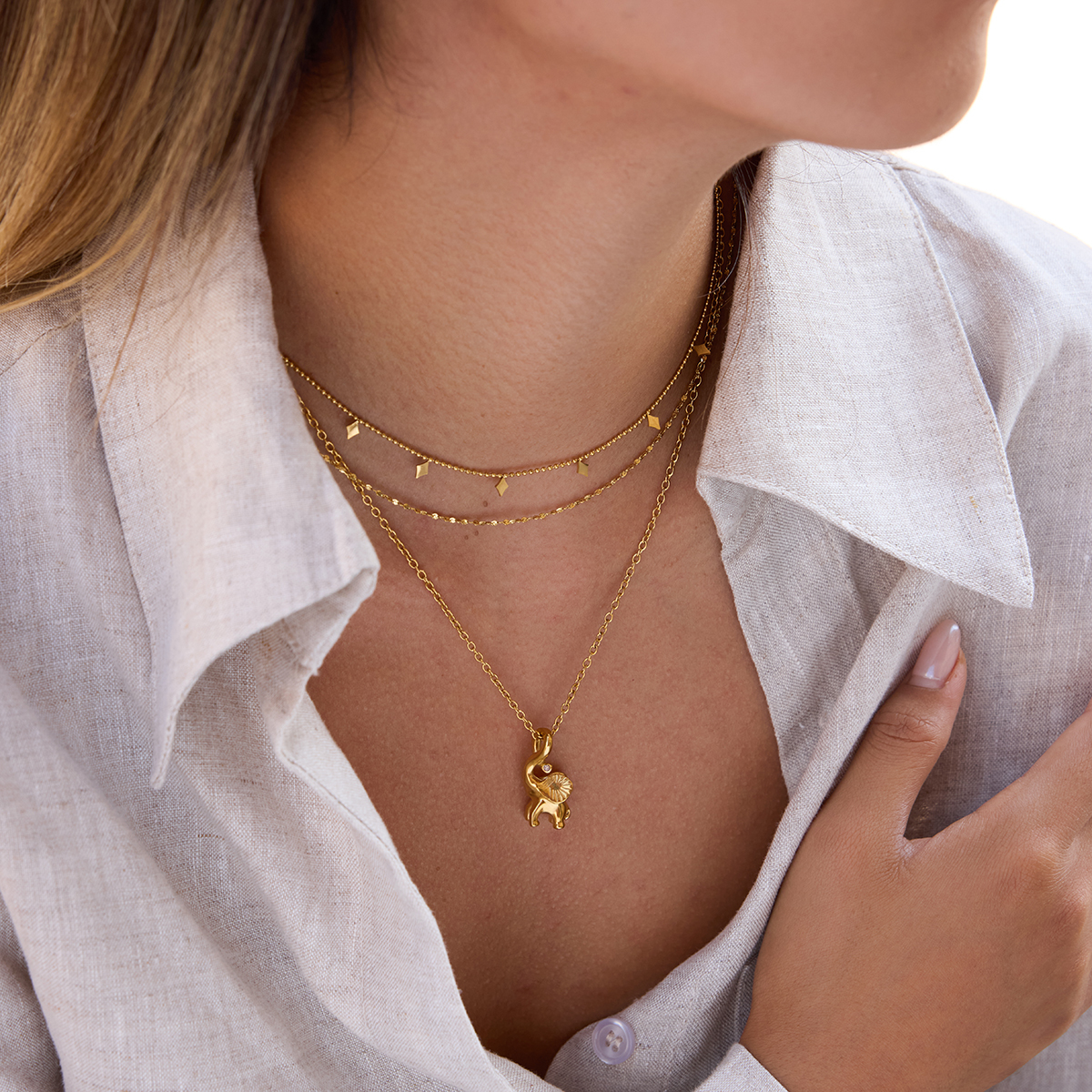 Céleste Necklace Adélaïde-Rose 18K Gold - 13