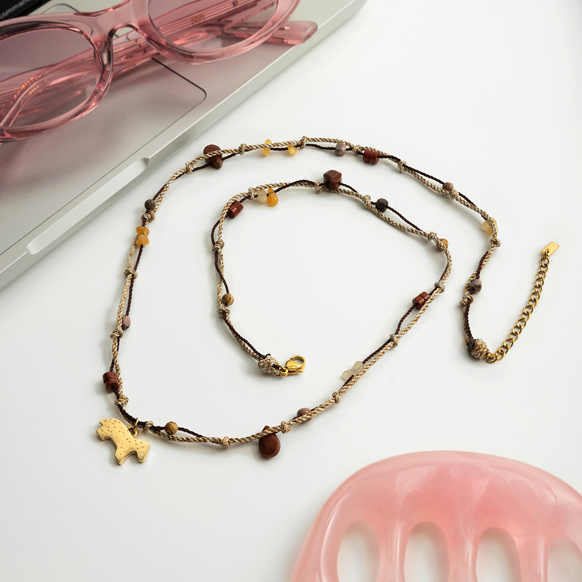 Céleste Necklace Quitterie-Rose 18K Gold - 2