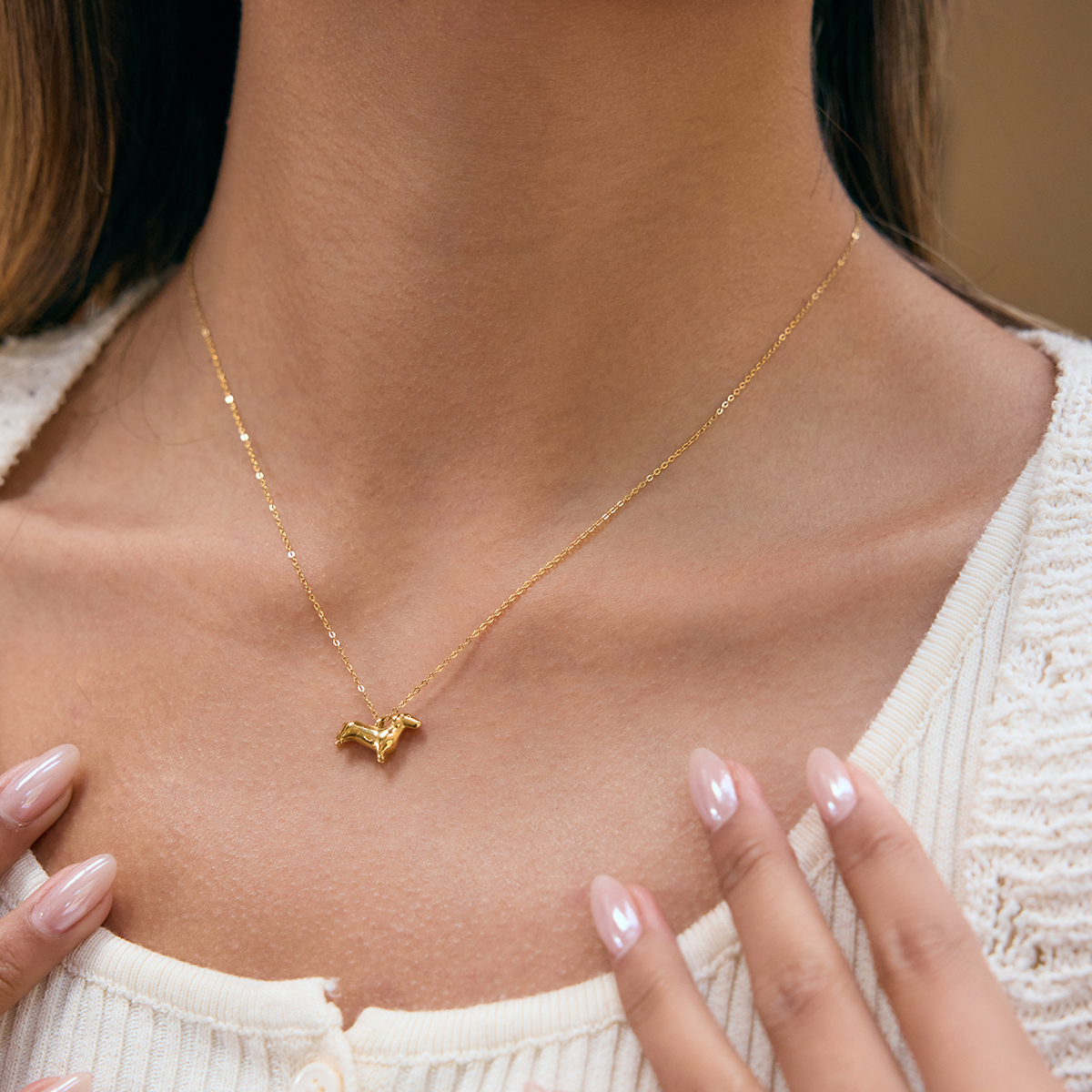 Céleste Necklace Wilhelmine-Rose 18K Gold - 10