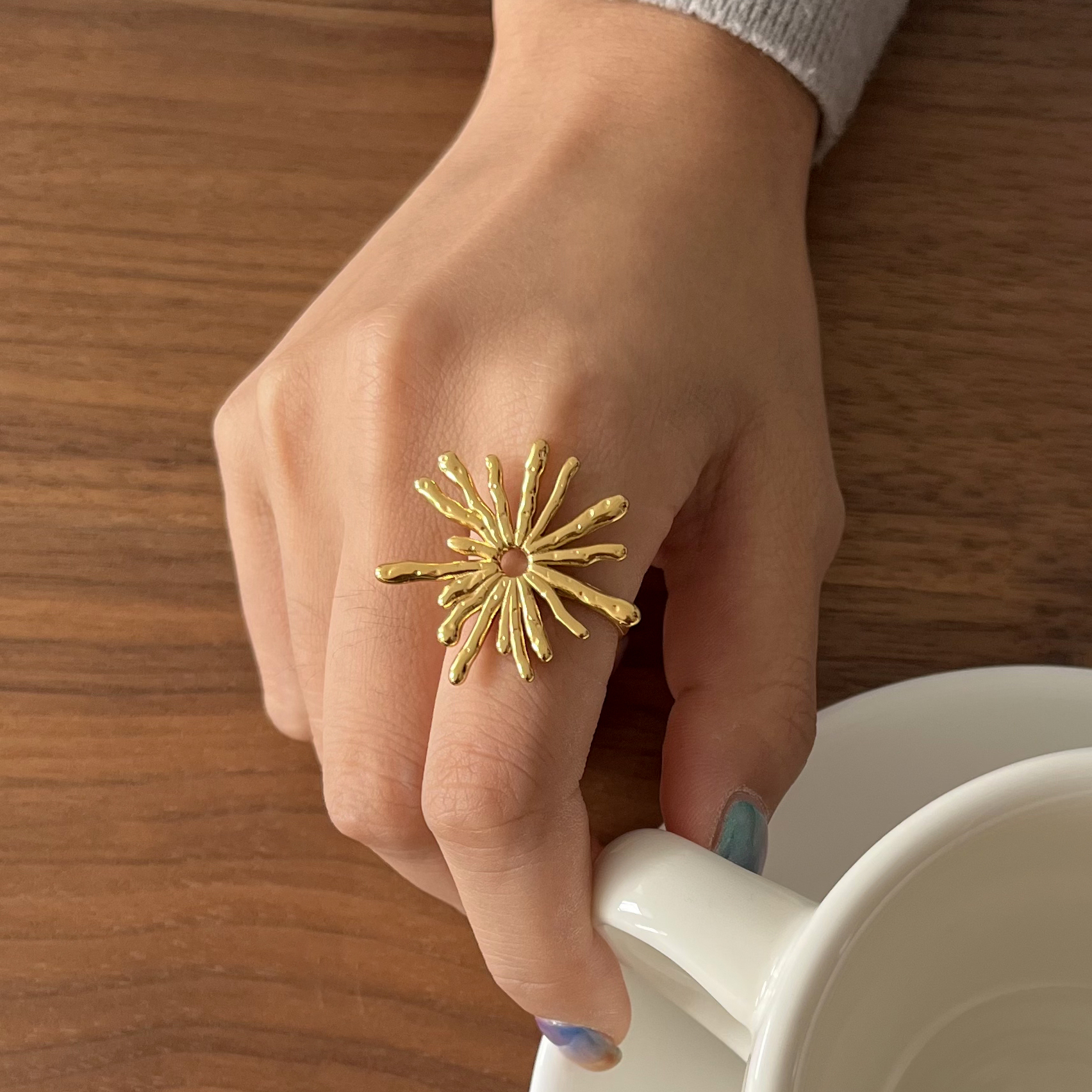 Céleste Ring Xanthine 18K Gold - 17