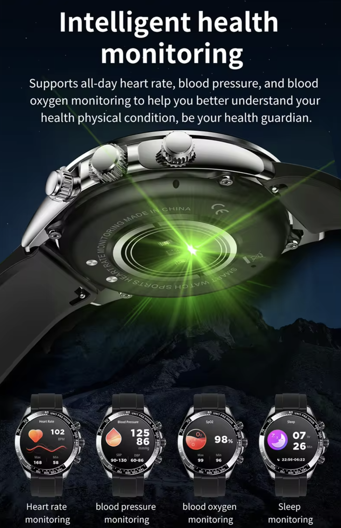Philippe Palmer Smart Watch LP89 AMOLED Silver Gold Steel - 15