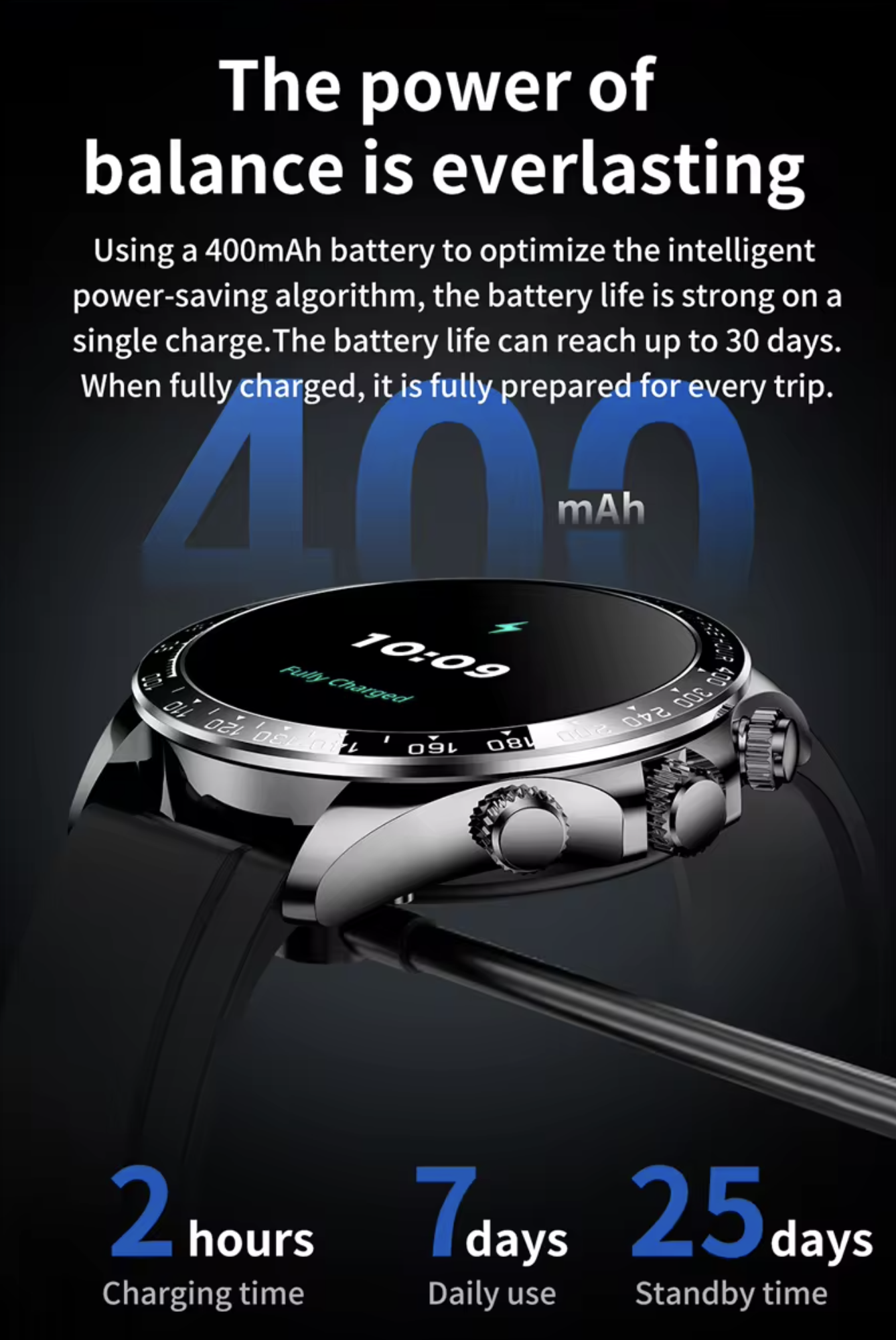 Philippe Palmer Smart Watch LP89 AMOLED Silver Gold Steel - 5