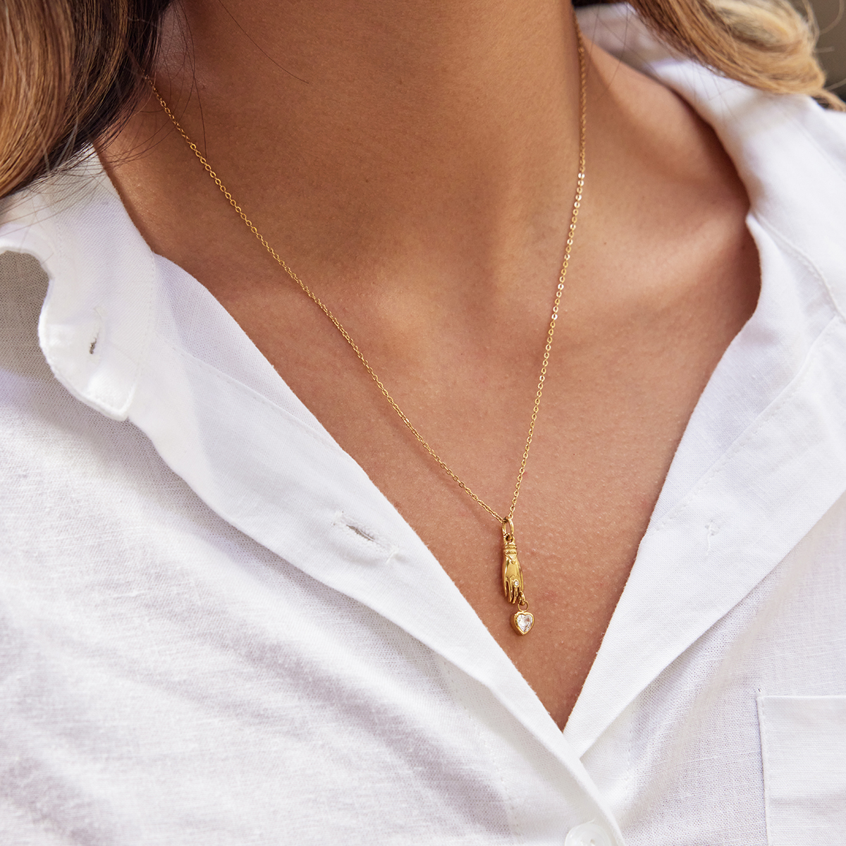 Céleste Necklace Corisande-Rose 18K Gold - 7