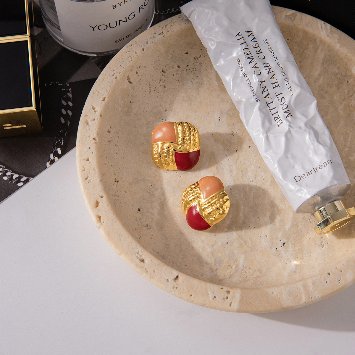 Céleste Earrings Coralline 18K Gold - 10