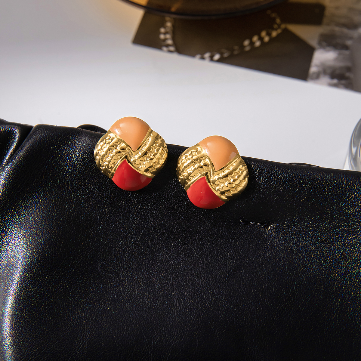 Céleste Earrings Coralline 18K Gold - 9