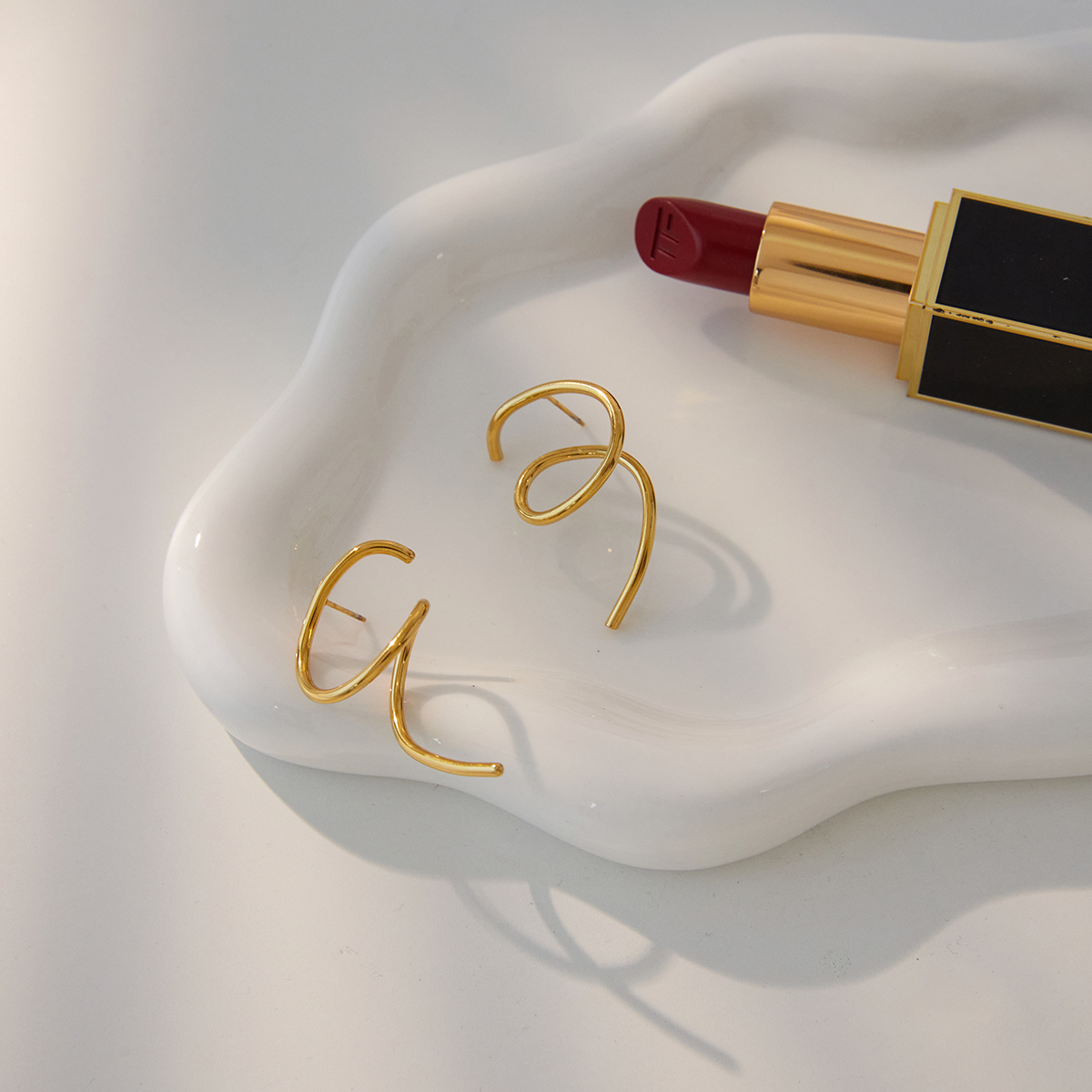 Céleste Earrings Hortensine 18K Gold - 3