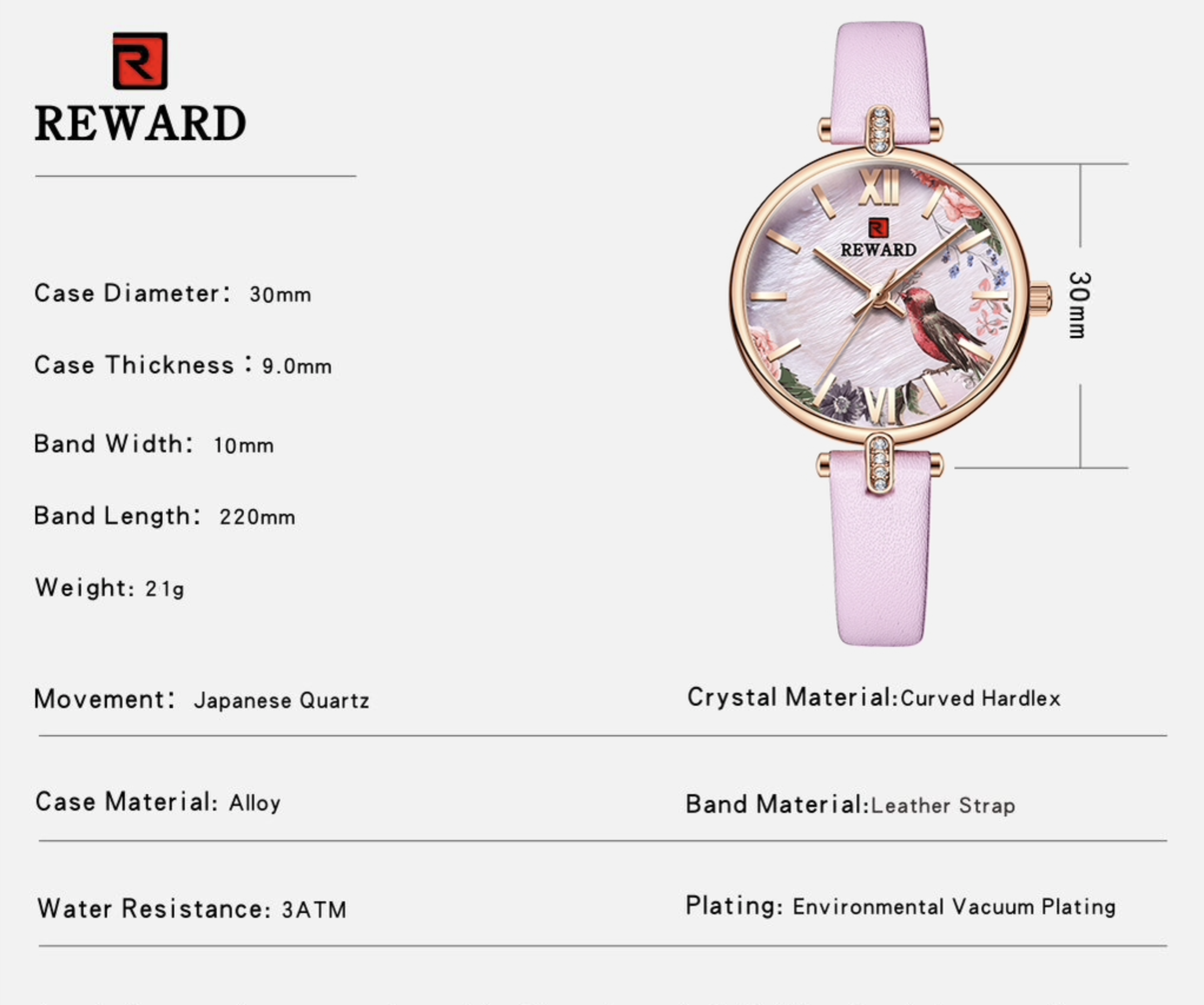 Reward Portofino Rose Gold Blue - 8