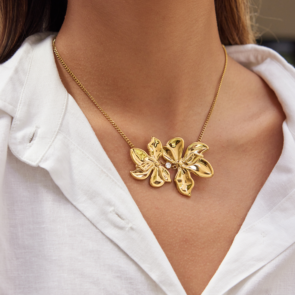 Céleste Necklace Nymphéa 18K Gold - 7