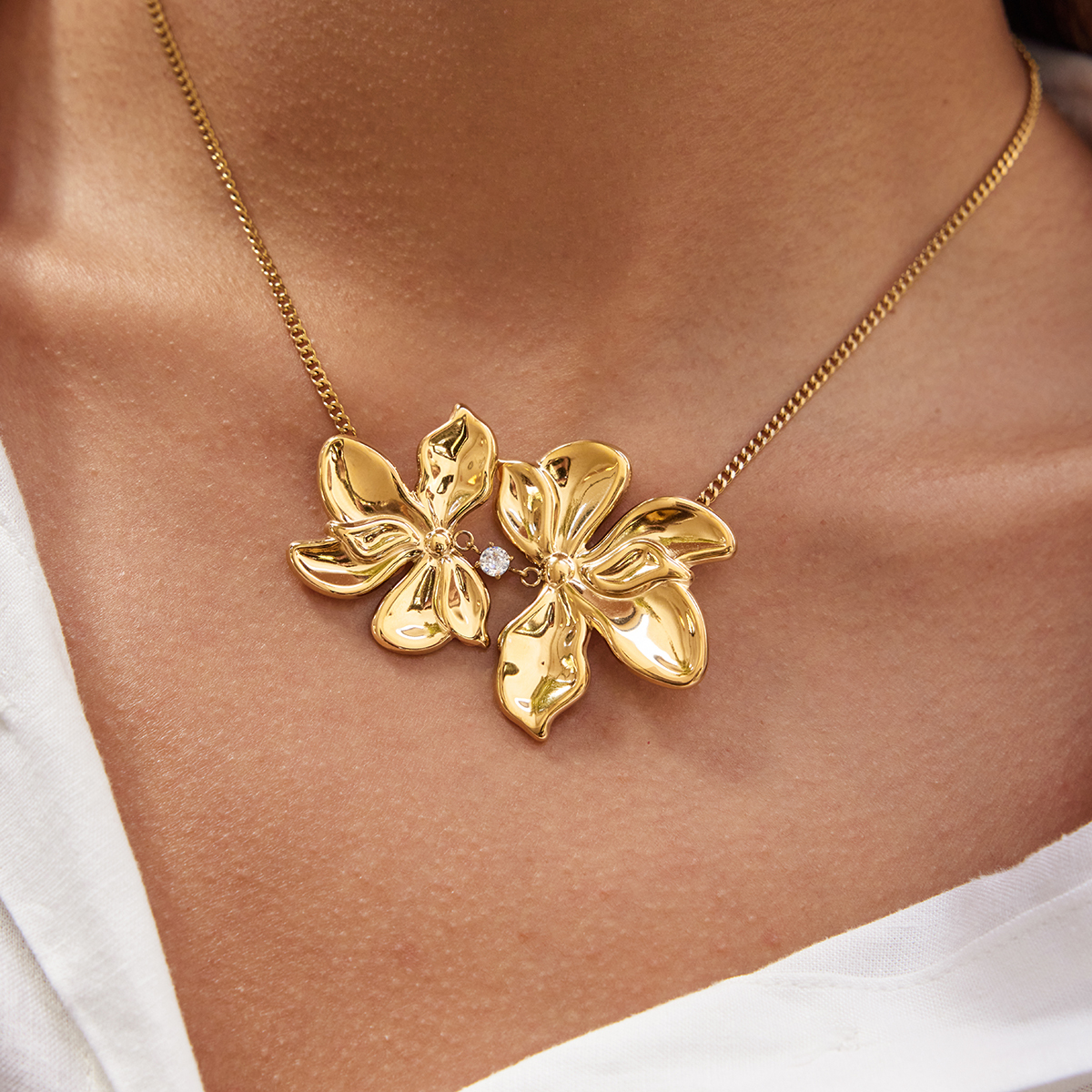 Céleste Necklace Nymphéa 18K Gold - 9