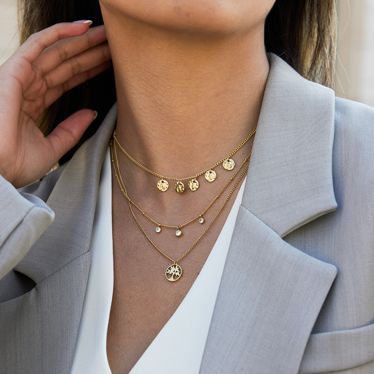 Céleste Necklace Opaline 18K Gold - 7