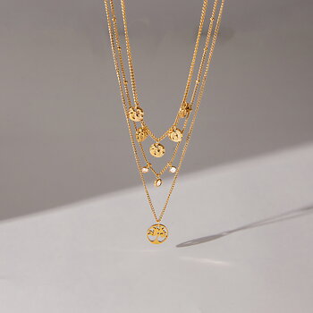 Céleste Necklace Opaline 18K Gold