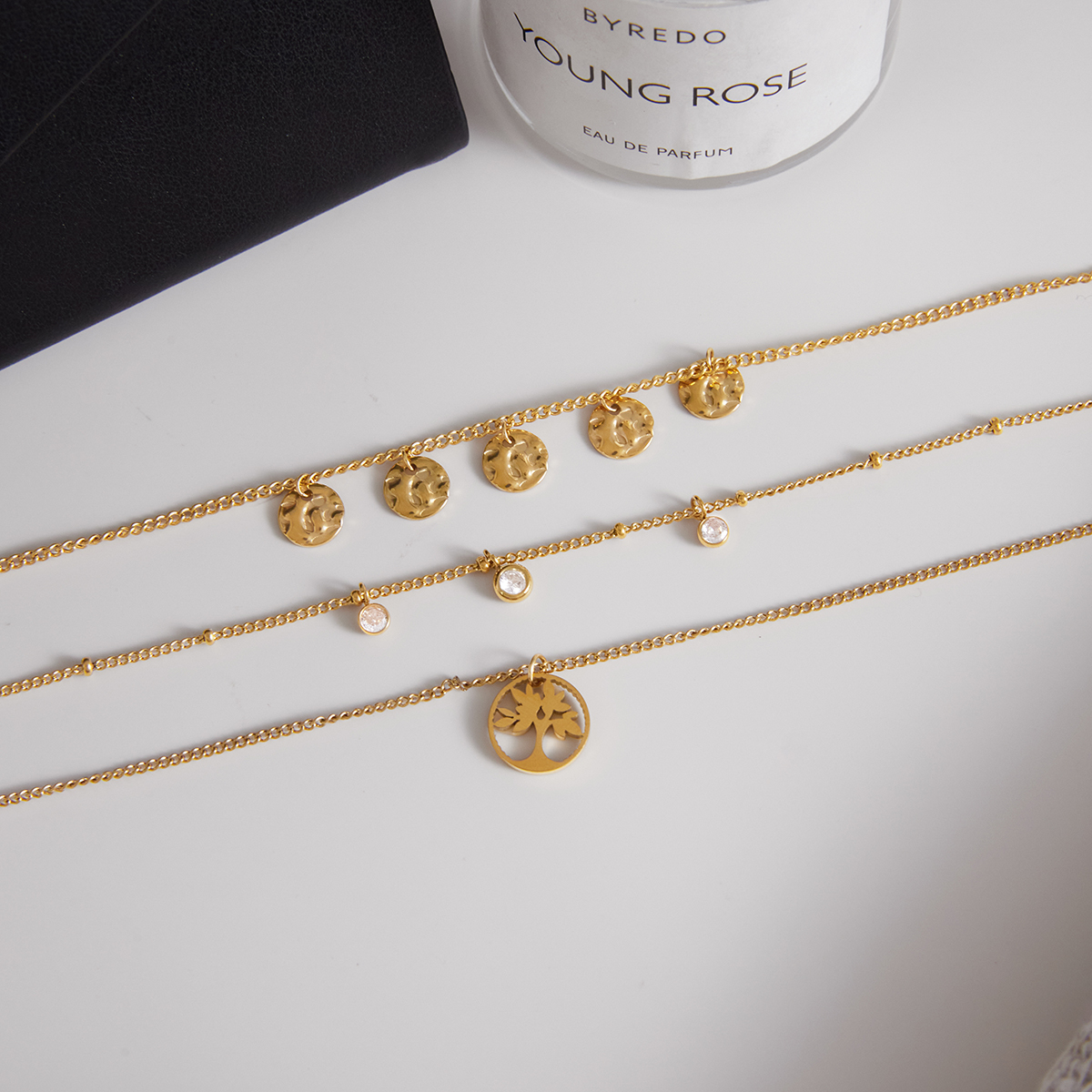 Céleste Necklace Opaline 18K Gold - 3