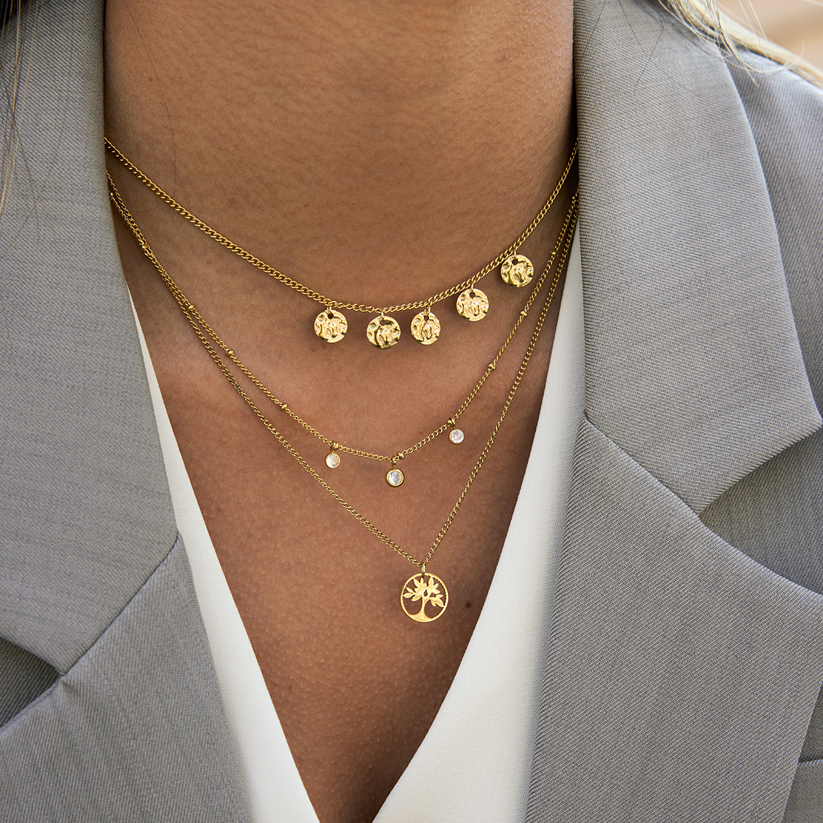 Céleste Necklace Opaline 18K Gold - 8