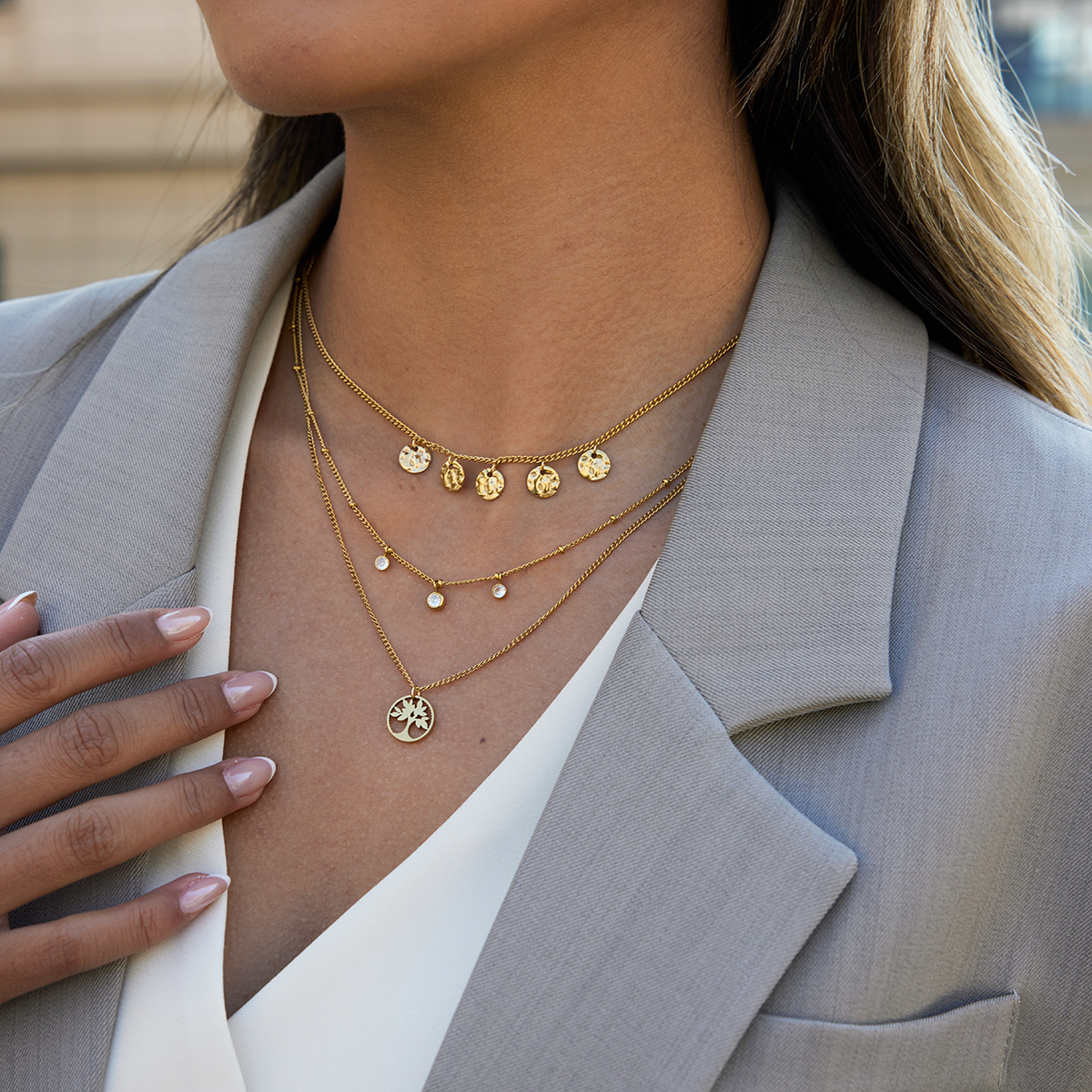 Céleste Necklace Opaline 18K Gold - 6
