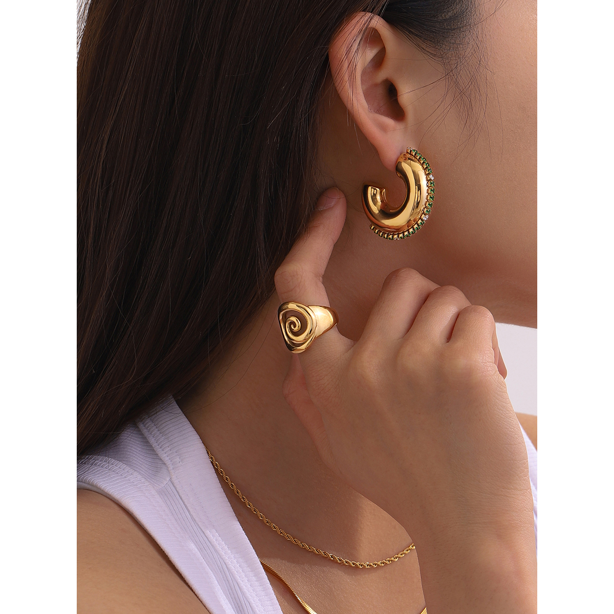 Céleste Earrings Gwladys 18K Gold - 3