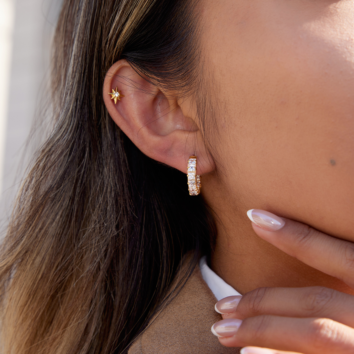 Céleste Earrings Aubérine 18K Gold - 7