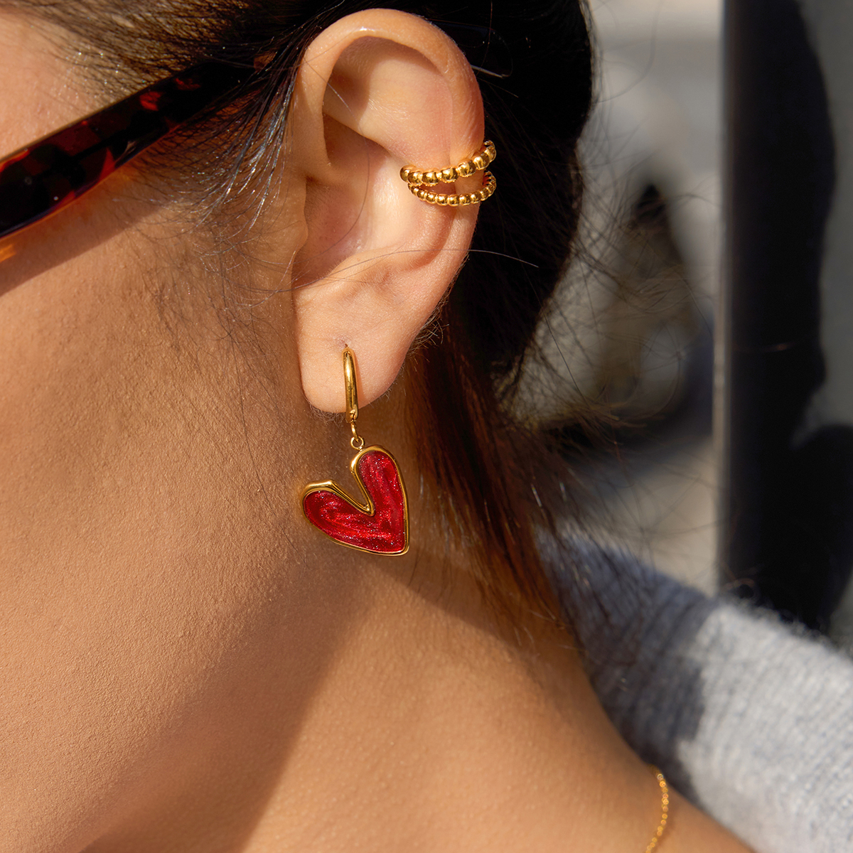 Céleste Earrings Fantine-Rose 18K Gold - 3