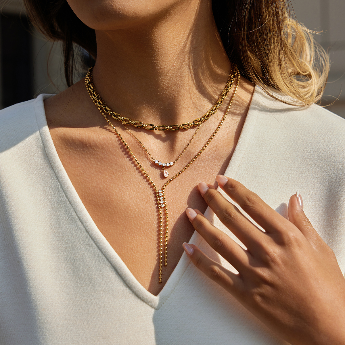 Céleste Necklace Ismeralde 18K Gold - 4