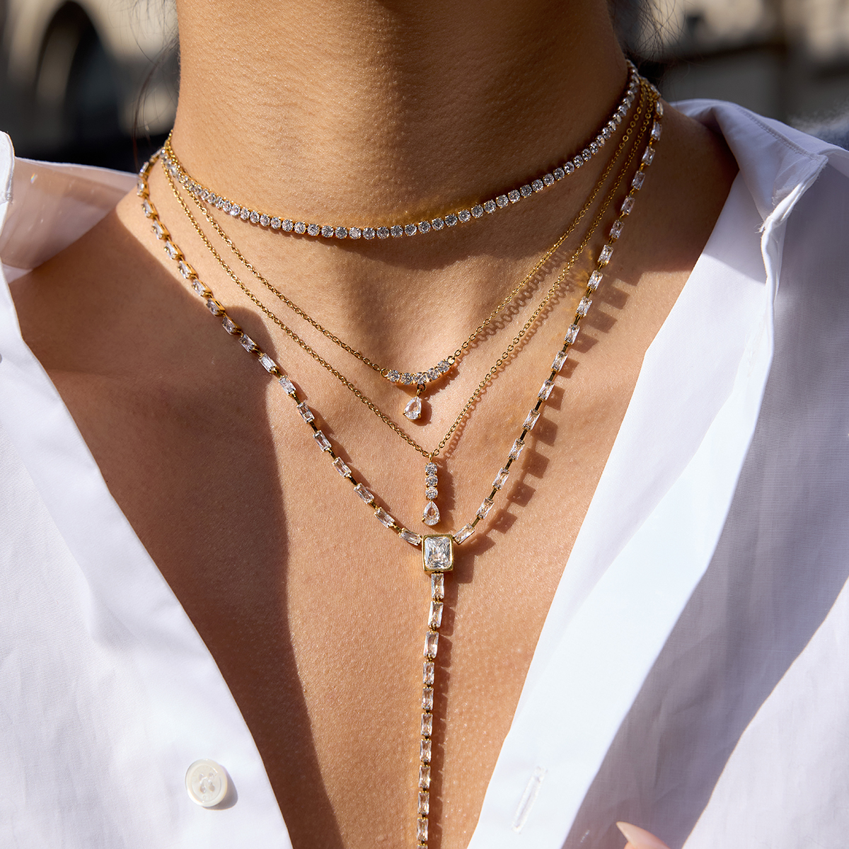 Céleste Necklace Quintillia 18K Gold - 3