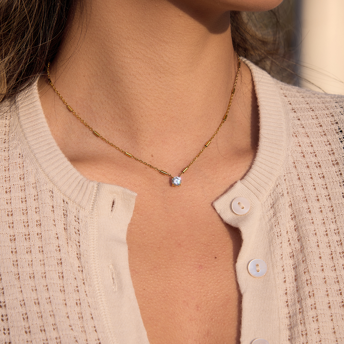 Céleste Necklace Cassiopée-Rose 18K Gold - 9