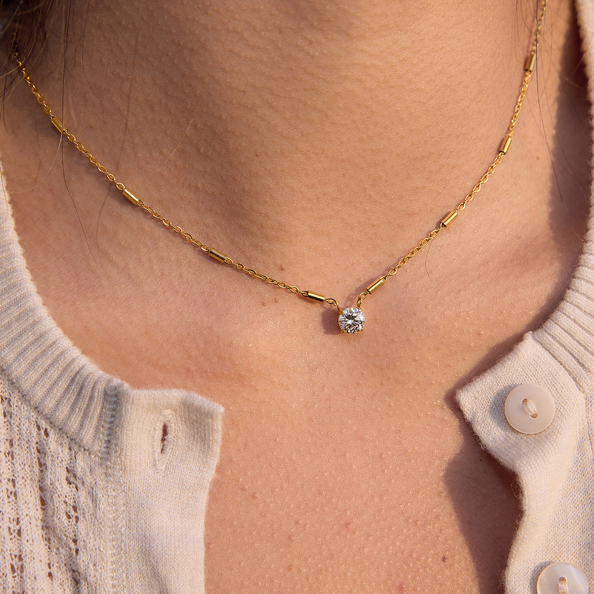 Céleste Necklace Cassiopée-Rose 18K Gold - 11