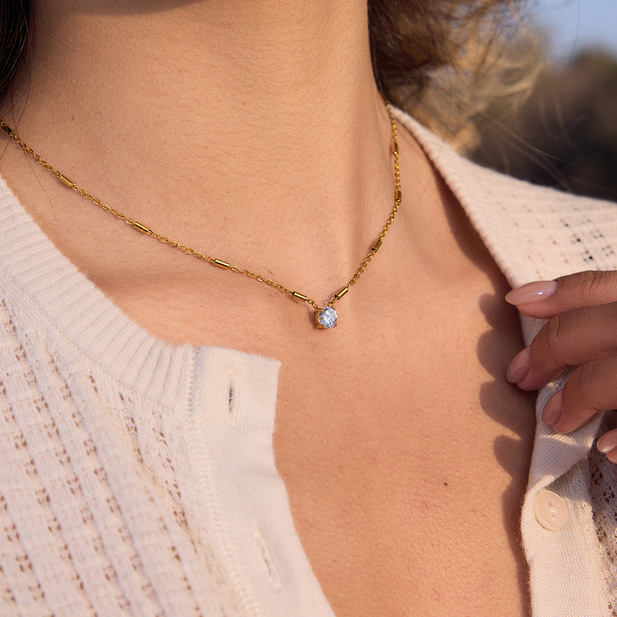 Céleste Necklace Cassiopée-Rose 18K Gold - 12