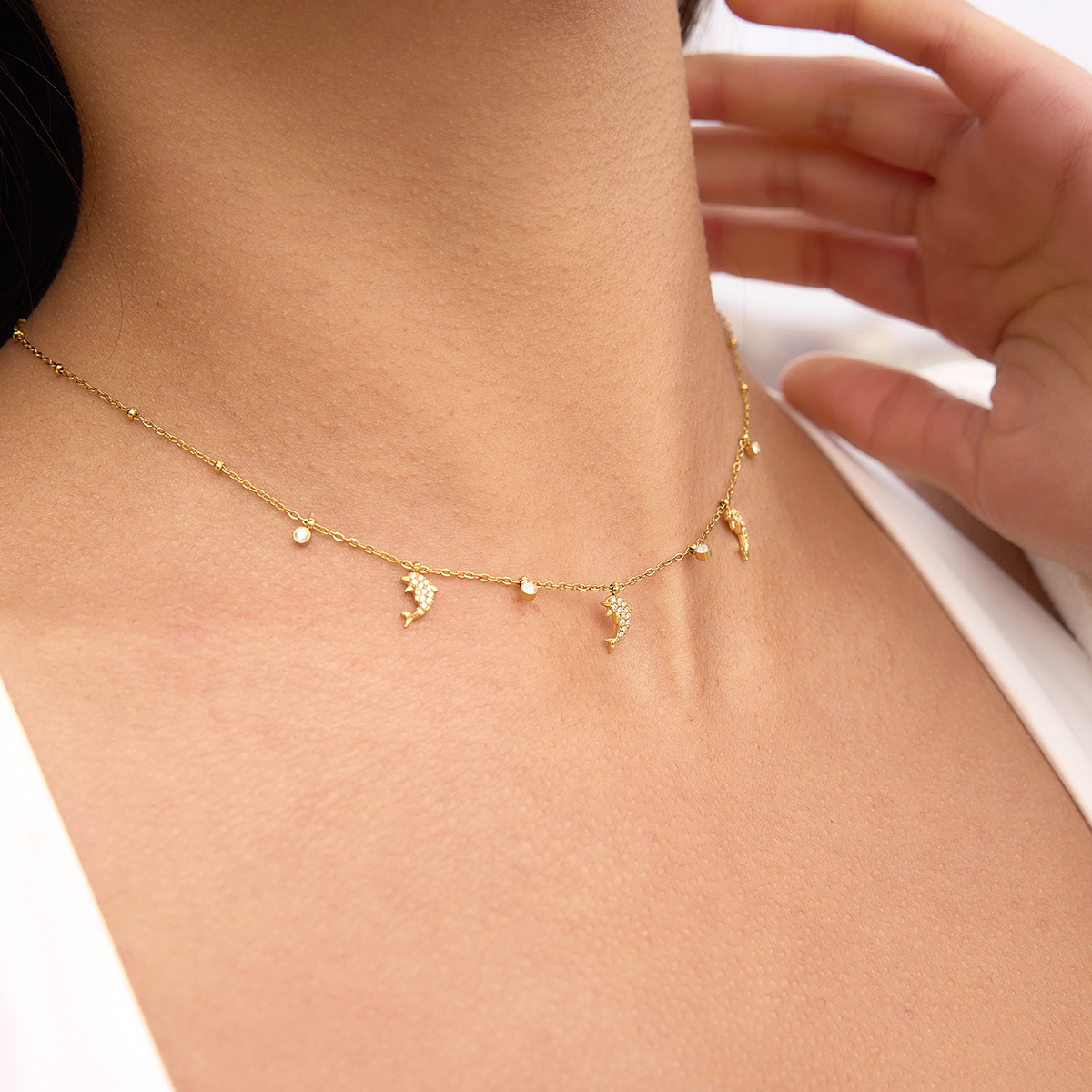 Céleste Necklace Justeline 18K Gold - 3