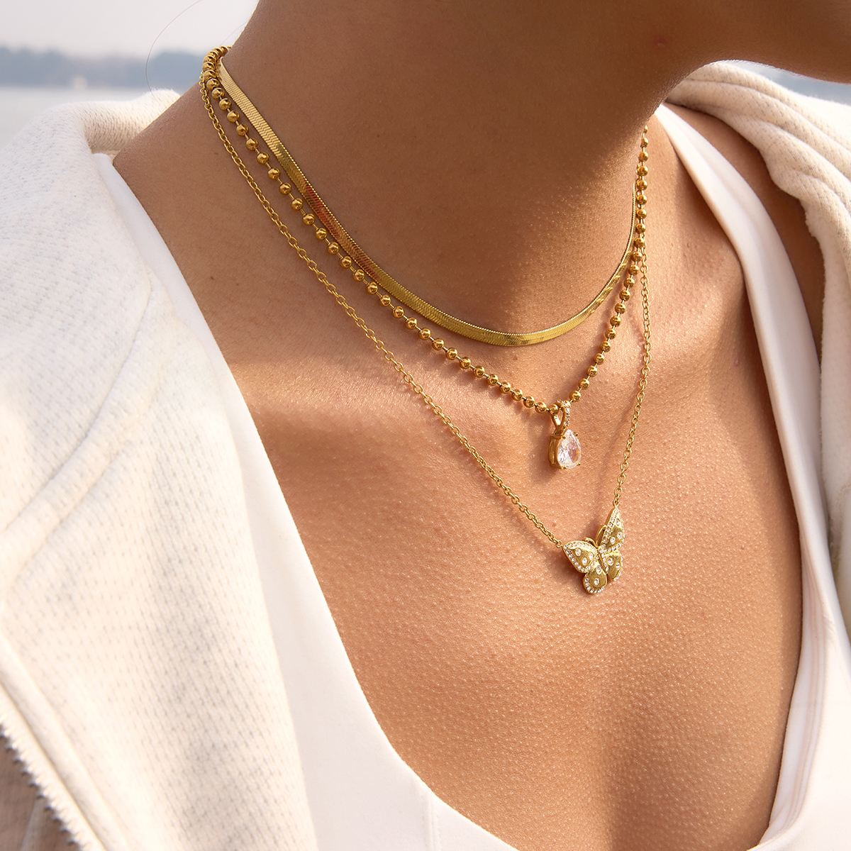 Céleste Necklace Xavérise 18K Gold - 12
