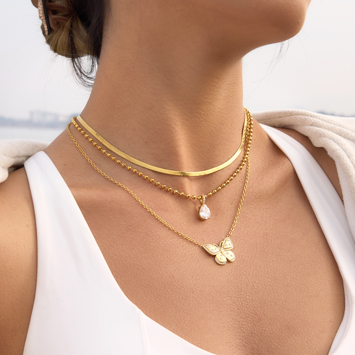 Céleste Necklace Xavérise 18K Gold - 7