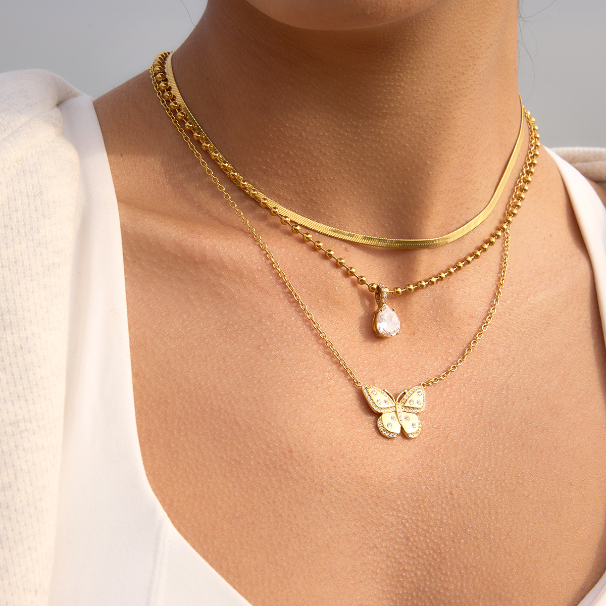 Céleste Necklace Xavérise 18K Gold - 11