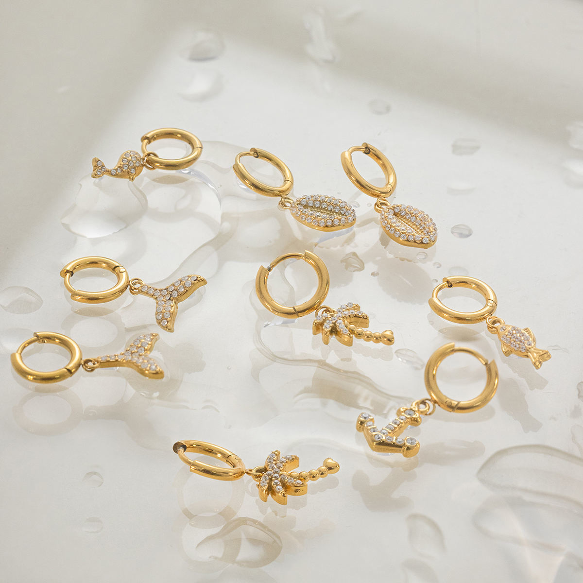 Céleste Earrings Orchidée 18K Gold - 10