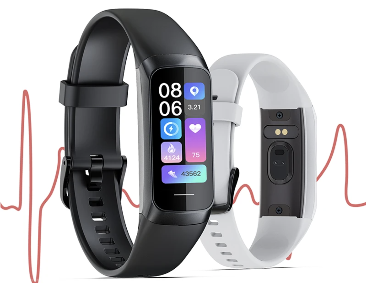 Philippe Palmer Fitness Bracelet LP81 AMOLED Black - 10
