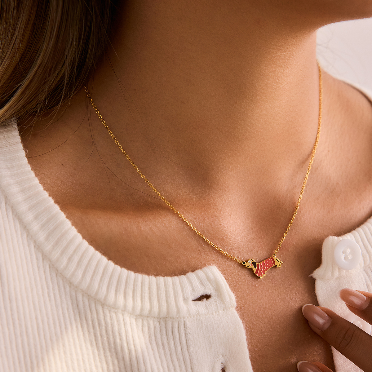 Céleste Necklace Palomine 18K Gold - 12