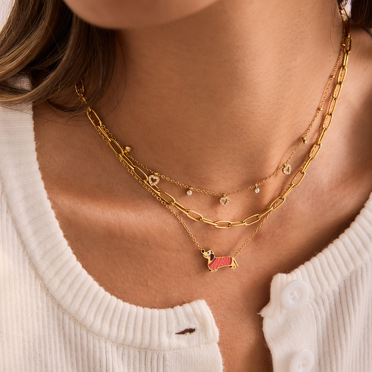 Céleste Necklace Palomine 18K Gold - 11