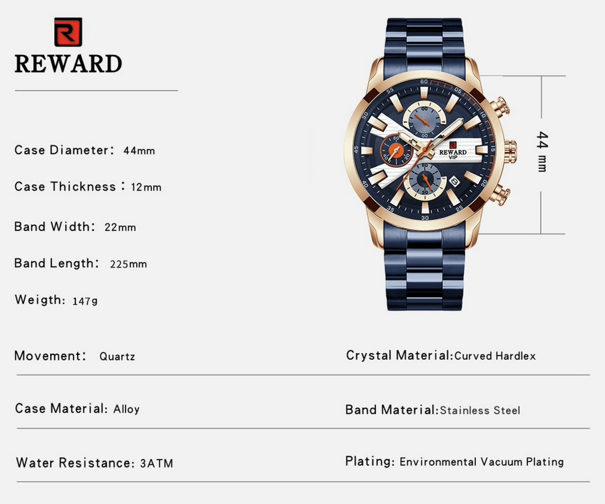 Reward Vanguard Rose Gold Blue - 9