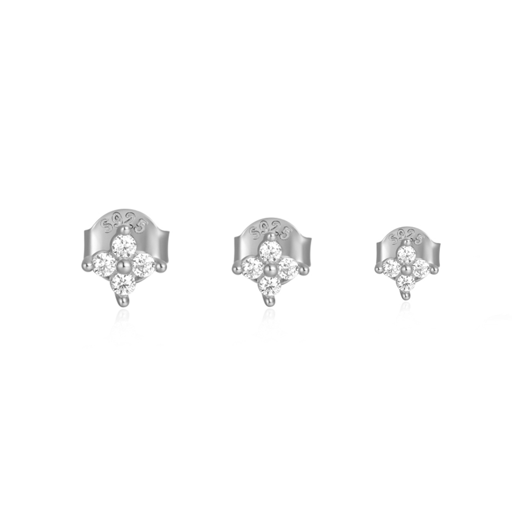 Canard Jewelry S925 Earrings Thalia Platinum