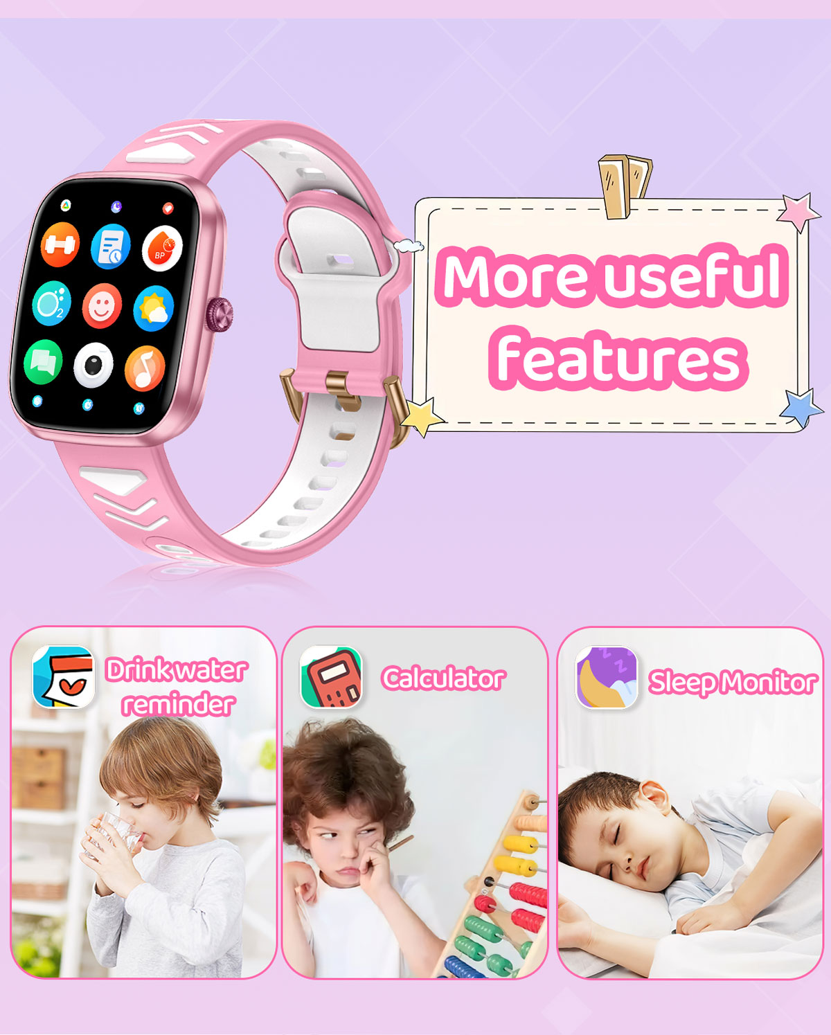 Safebuddy Smart Watch Kids Purple - 11