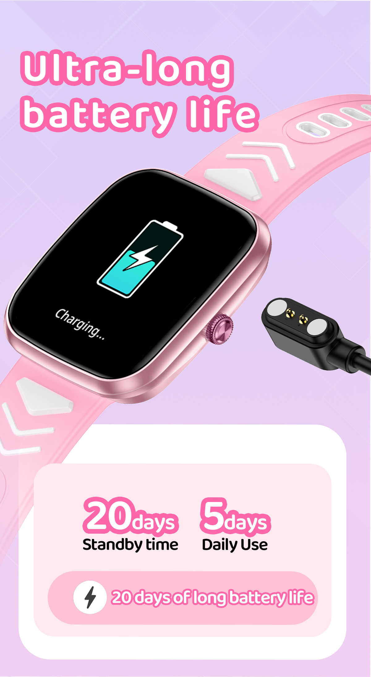 Safebuddy Smart Watch Kids Purple - 12