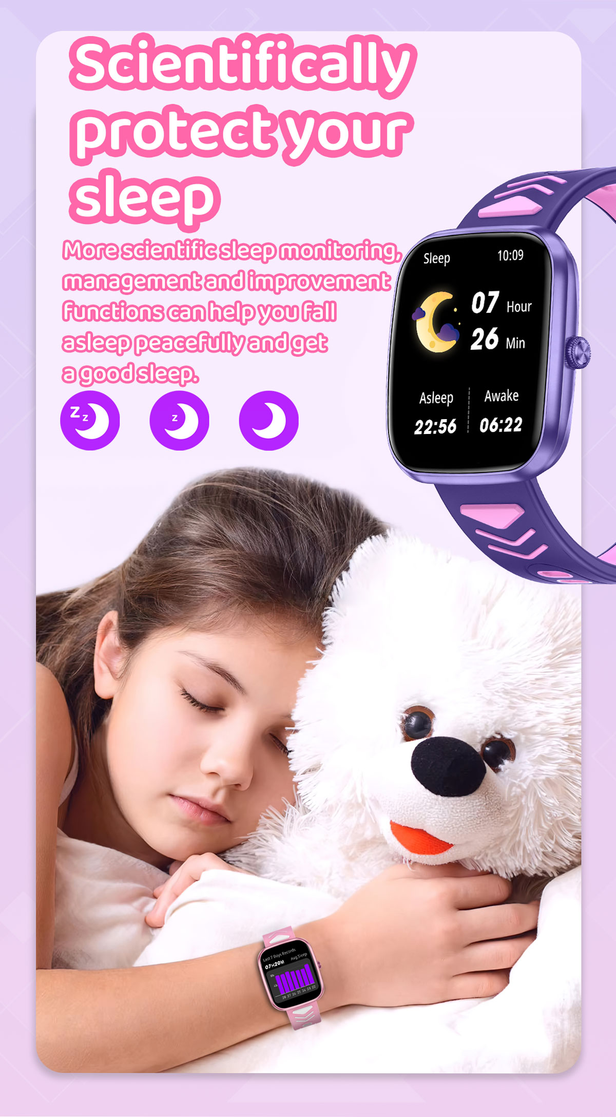 Safebuddy Smart Watch Kids Purple - 6