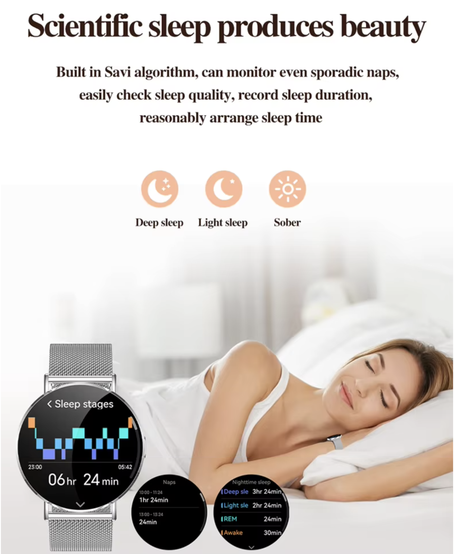 Philippe Palmer Smart Watch LP77 AMOLED Ultra Thin Rose Gold - 9