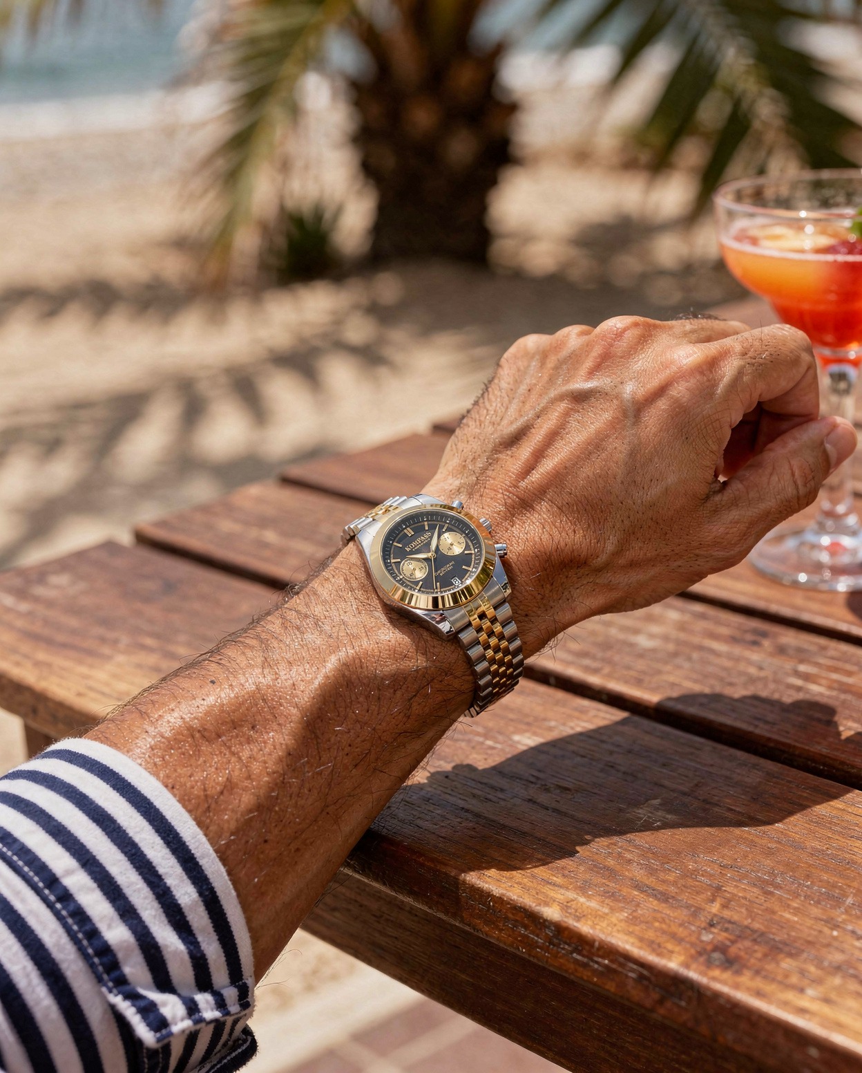 Kompass Navigator Chrono Silver Gold Black - 3