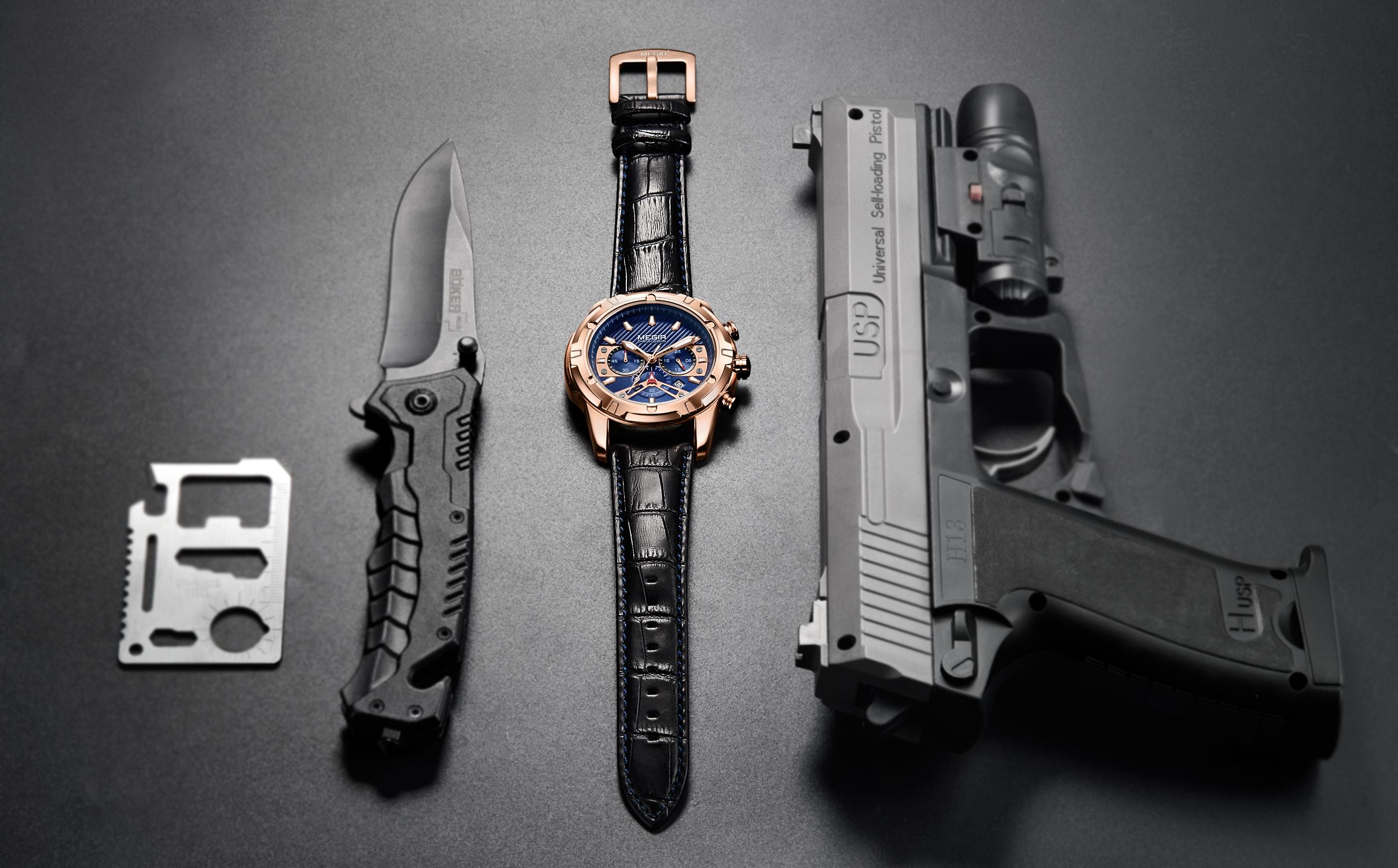 Megir Vengeance Rose Gold Blue - 5
