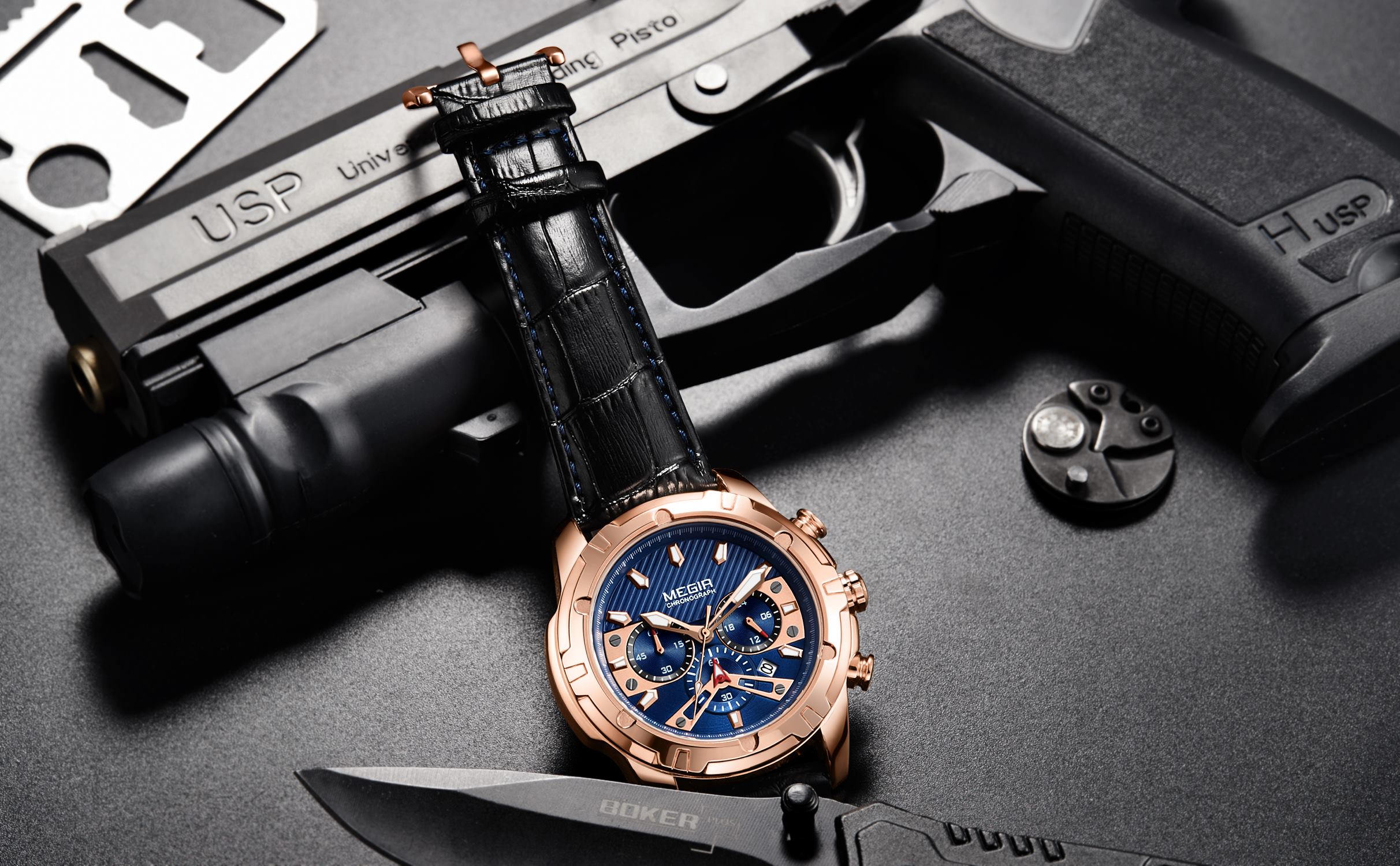Megir Vengeance Rose Gold Blue - 6