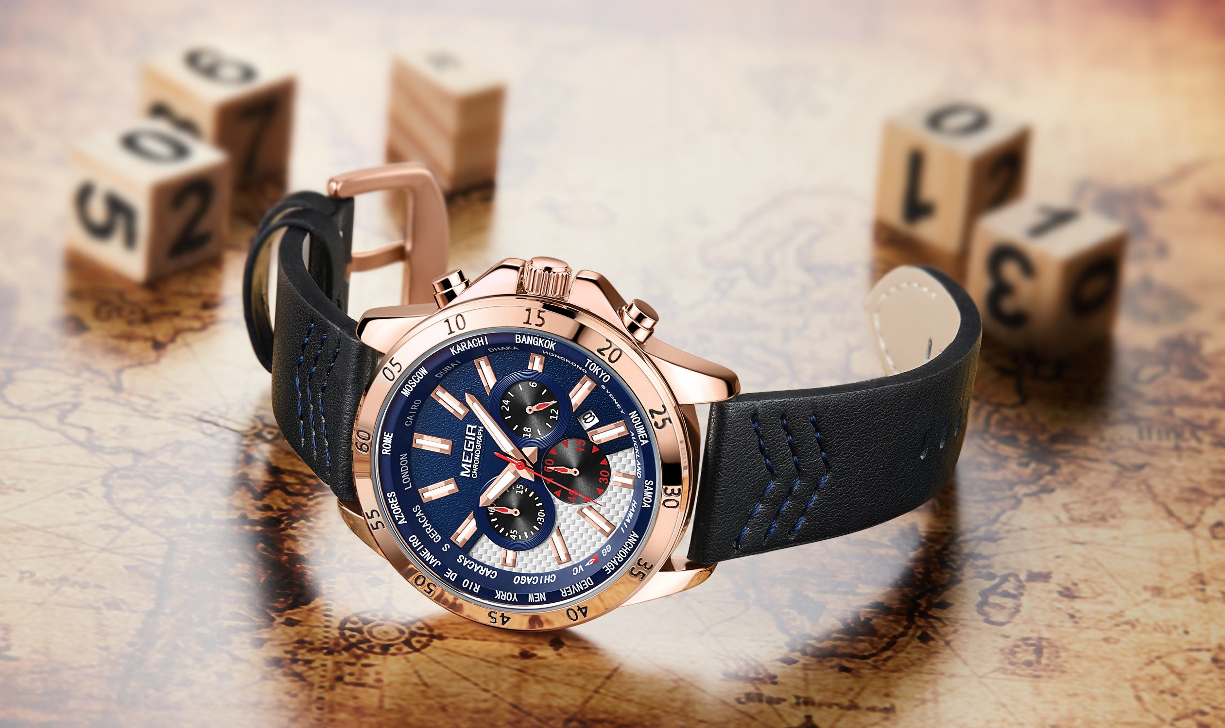 Megir Wanderlust Rose Gold Blue - 5