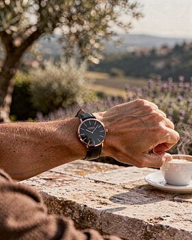 Kompass Classique Ultra-Thin Rose Gold Black