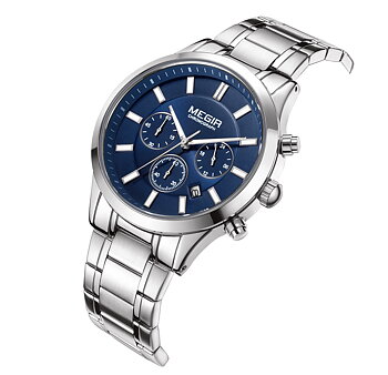 Megir Classic Chrono Silver Blue