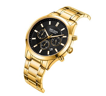 Megir Classic Chrono Gold Black