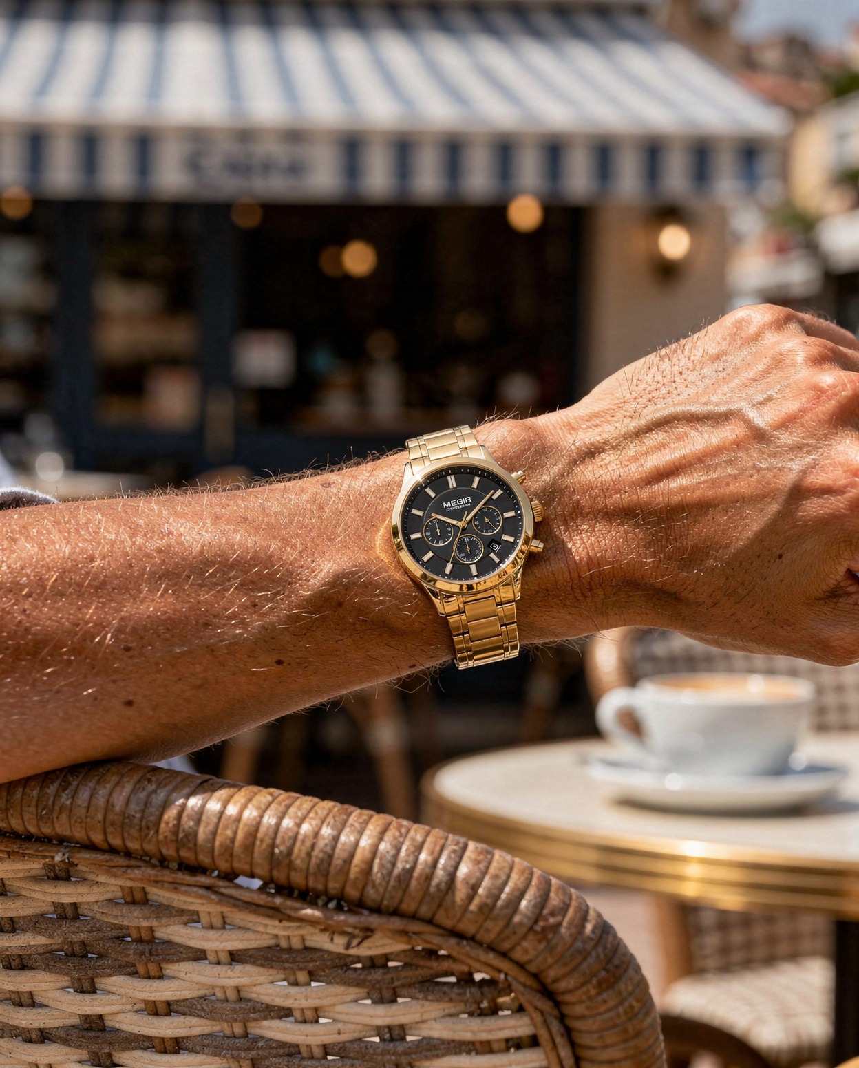 Megir Classic Chrono Gold Black - 6