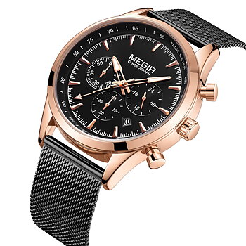 Megir Nova Rose Gold Black