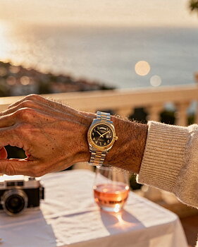 Lorenzo Day-Date Arabic Silver Gold Black